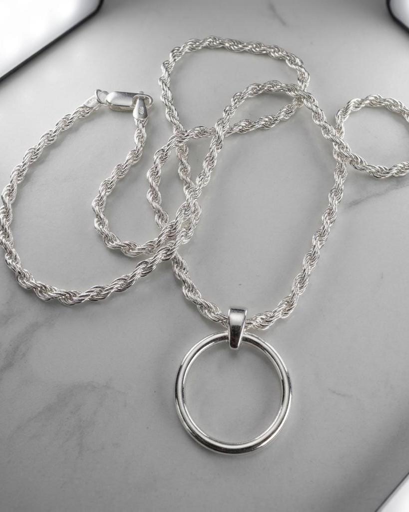 Sterling Silver 3mm Rope Chain Day Collar Choker Necklace - Mens, Womens, 3 Sizes & Locking Option - Luxury Commitment Jewelry