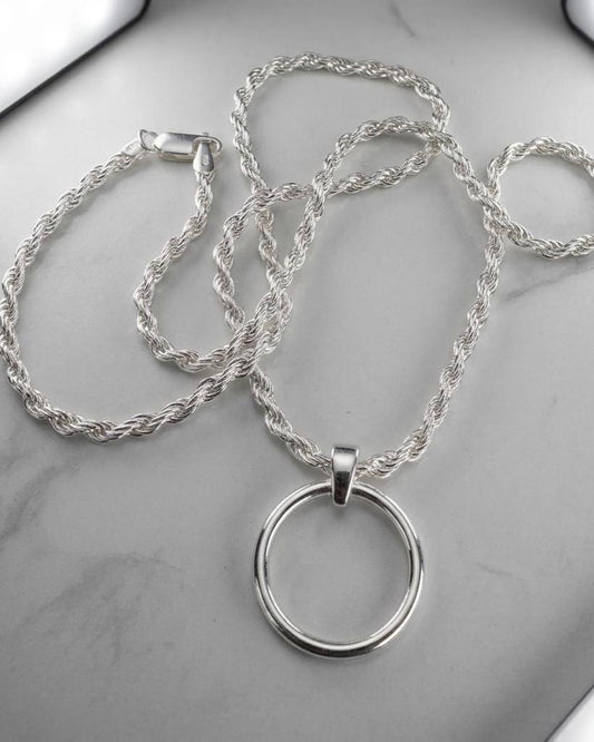 Sterling Silver 3mm Rope Chain Day Collar Choker Necklace - Mens, Womens, 3 Sizes & Locking Option - Luxury Commitment Jewelry