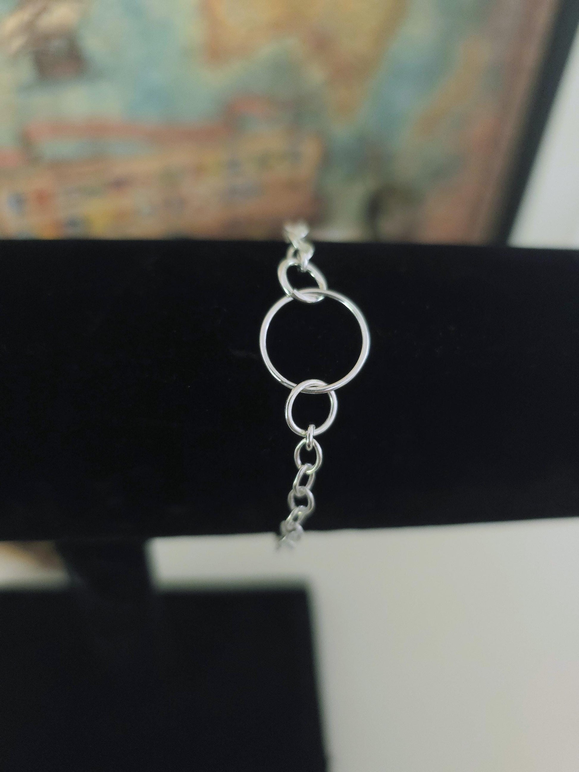 Sterling Silver Day Collar O Ring Bracelet with Lock & Key - Luxury Partner Commitment Jewelry