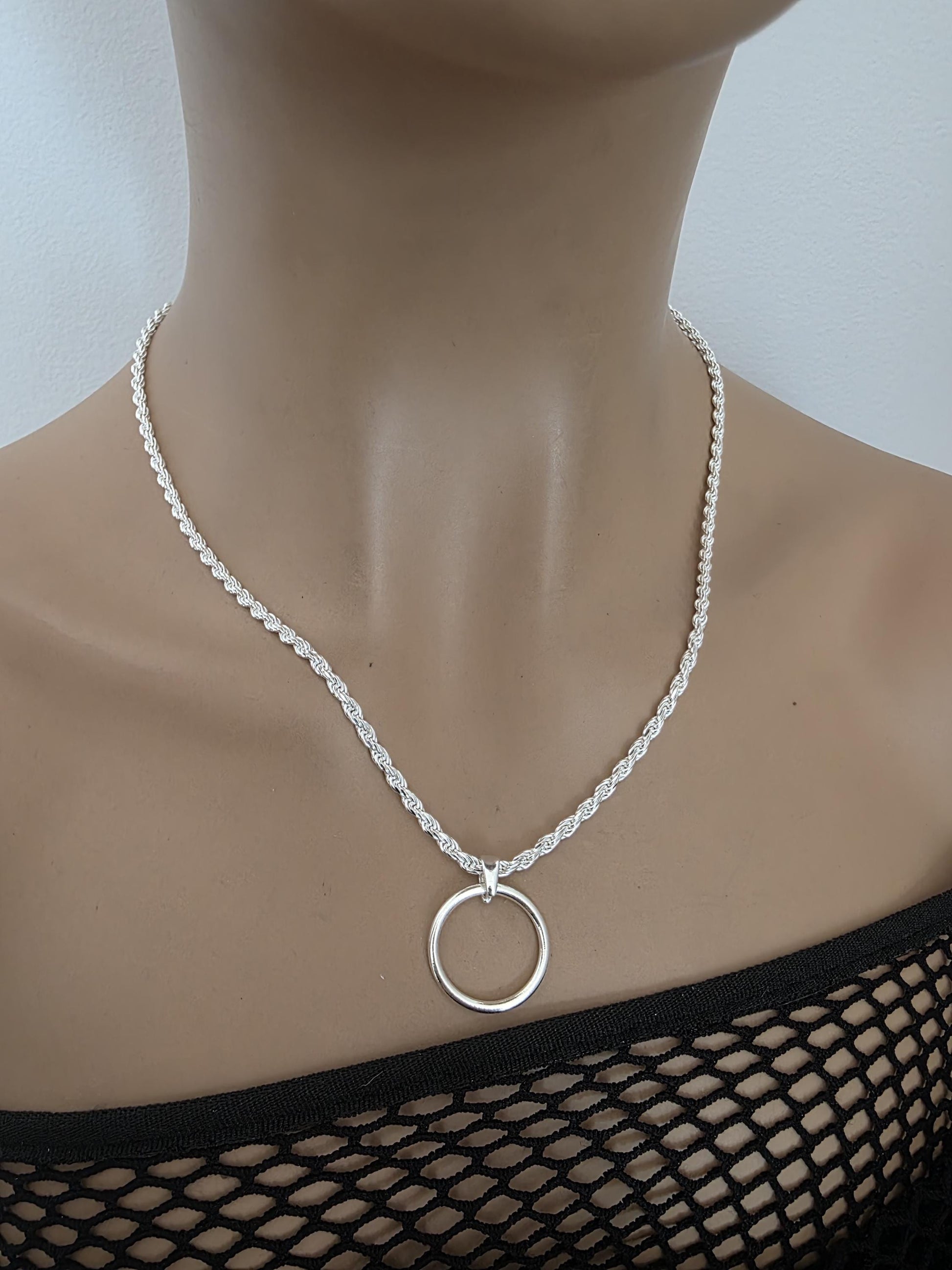 Sterling Silver 3mm Rope Chain Day Collar Choker Necklace - Mens, Womens, 3 Sizes & Locking Option - Luxury Commitment Jewelry