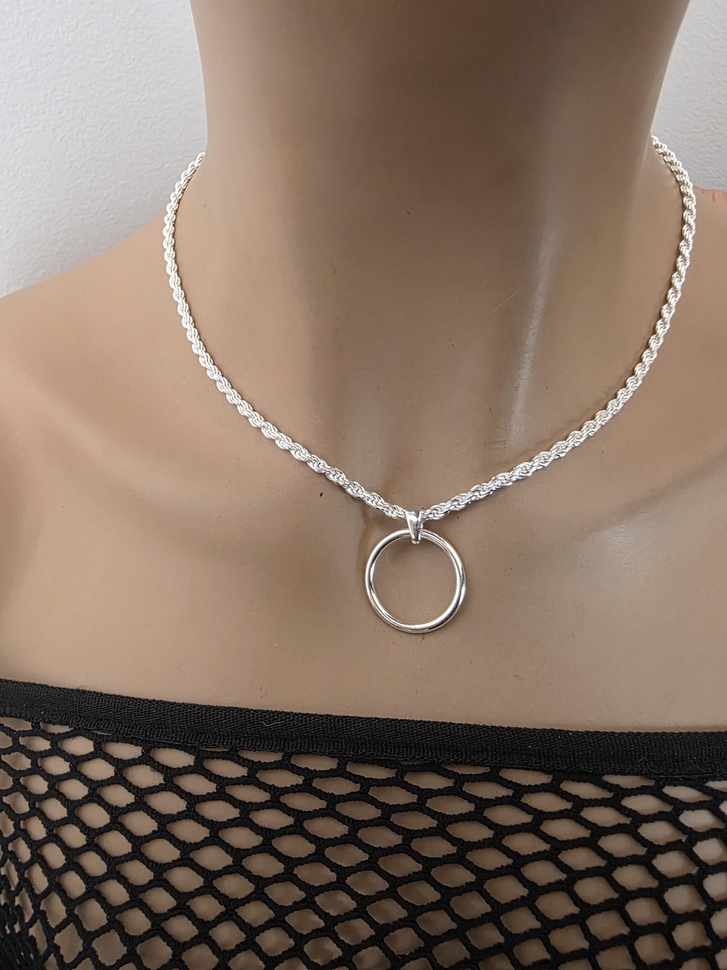 Sterling Silver 3mm Rope Chain Day Collar Choker Necklace - Mens, Womens, 3 Sizes & Locking Option - Luxury Commitment Jewelry