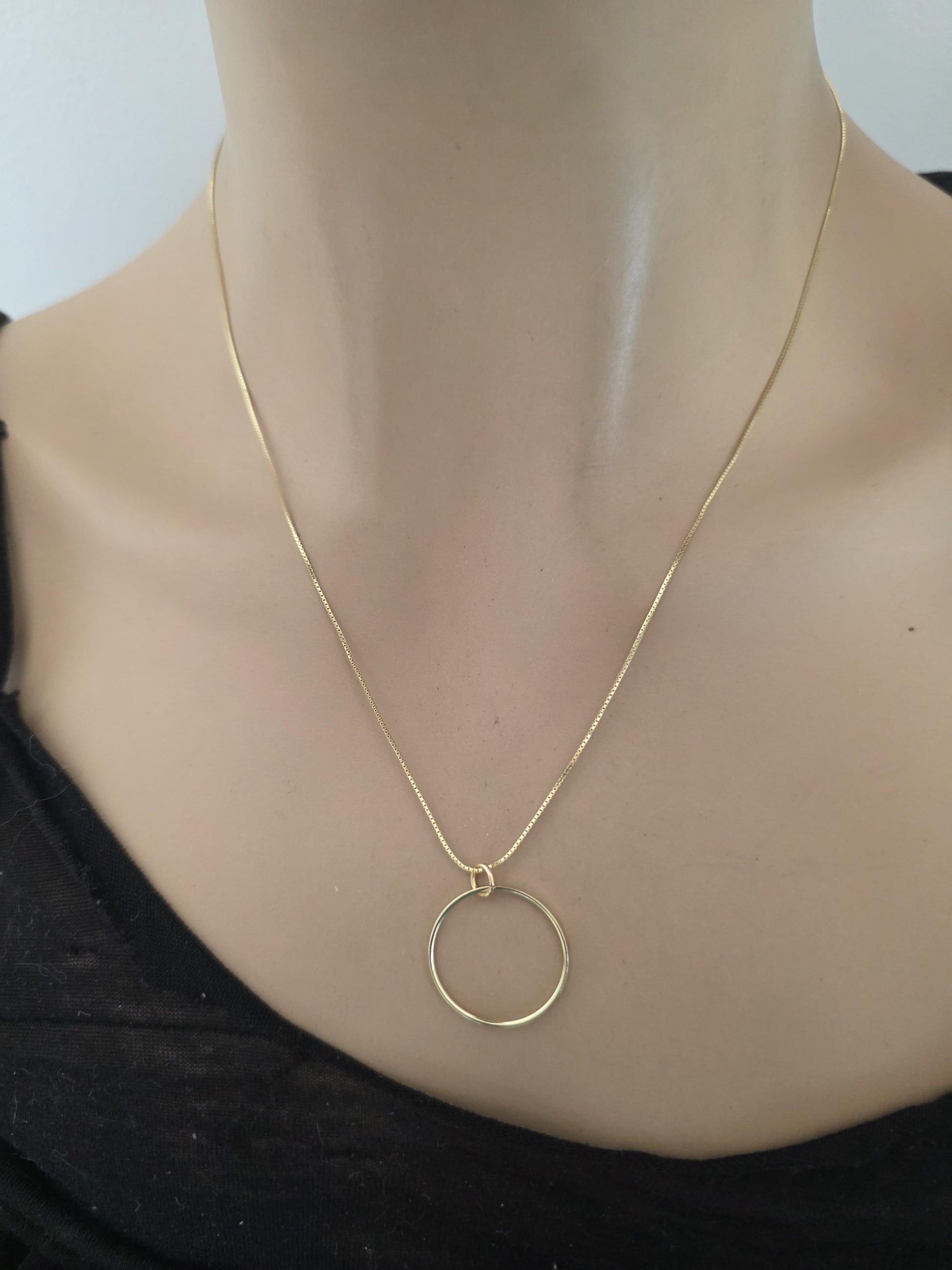 14k Gold Vermeil Over Sterling Silver Elegant Figaro Chain Day Collar Ring Necklace, Devotion Luxury Fine Jewelry