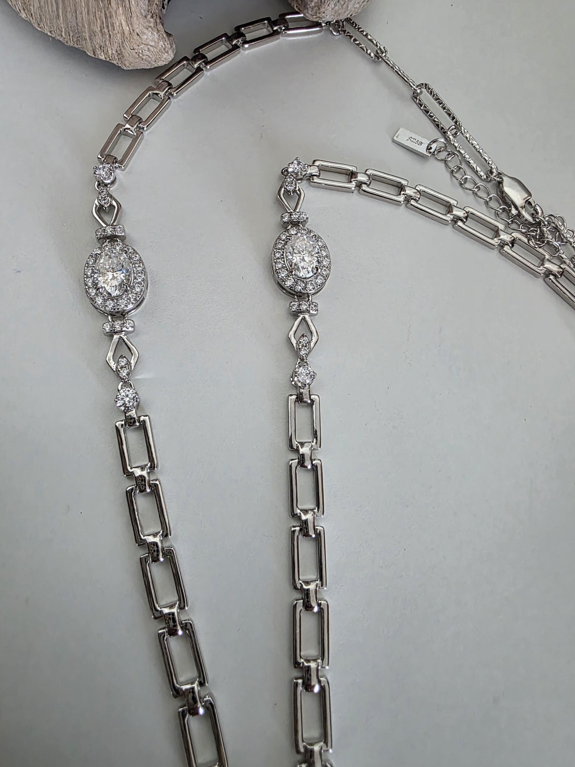 Moissanite & Rhodium Plated Sterling Silver Day Collar Choker Neckace, Highest Grade, Certificate Included, Romantic Devotion Jewelry