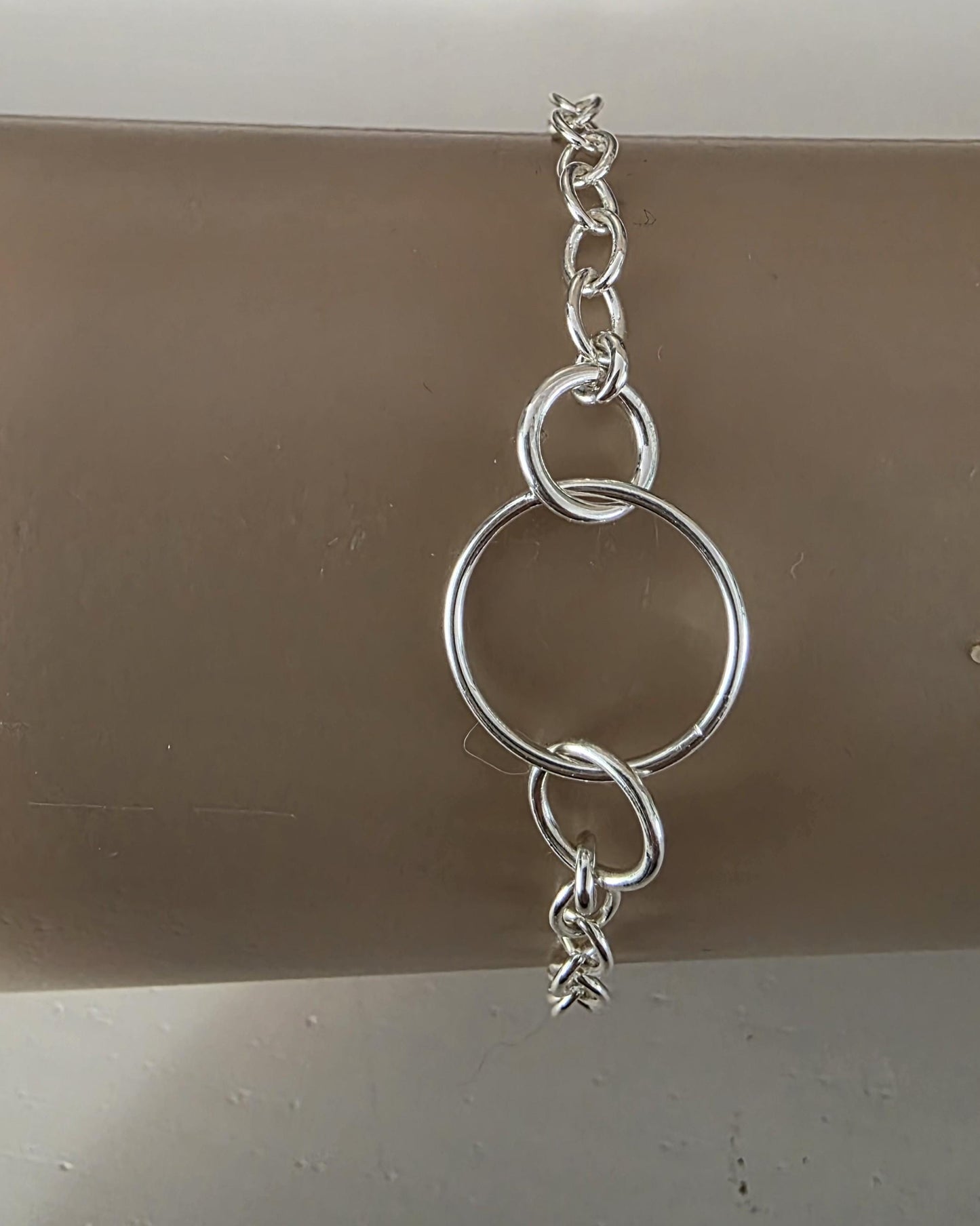 Sterling Silver Day Collar O Ring Bracelet with Lock & Key - Luxury Partner Commitment Jewelry