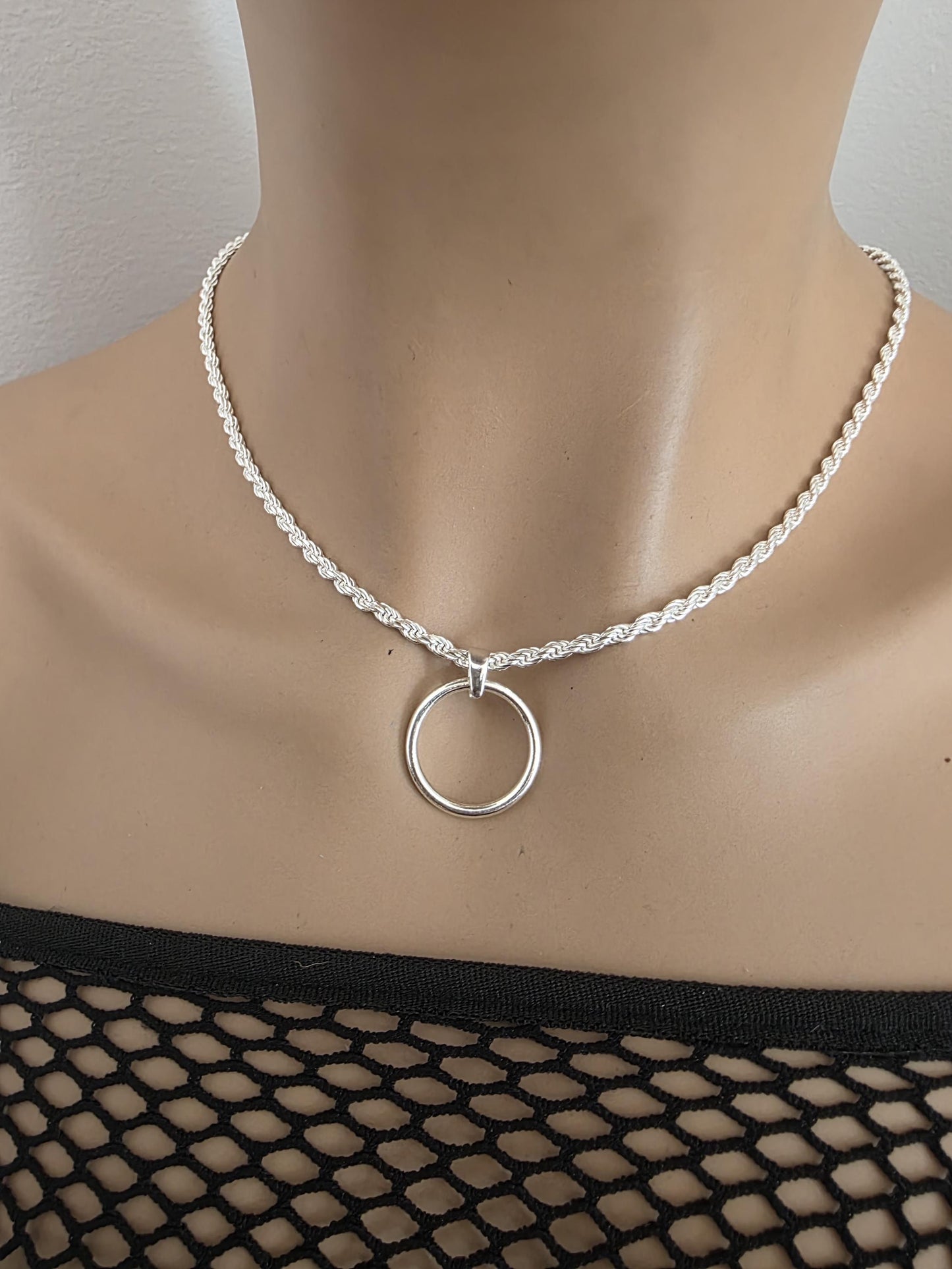 Sterling Silver 3mm Rope Chain Day Collar Choker Necklace - Mens, Womens, 3 Sizes & Locking Option - Luxury Commitment Jewelry