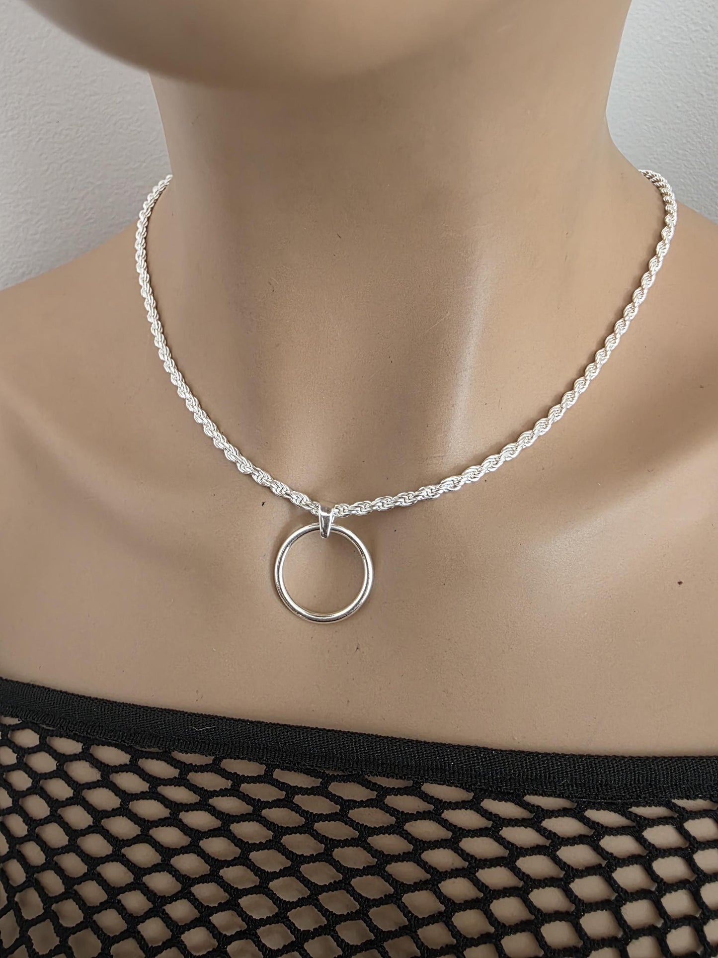 Sterling Silver 3mm Rope Chain Day Collar Choker Necklace - Mens, Womens, 3 Sizes & Locking Option - Luxury Commitment Jewelry