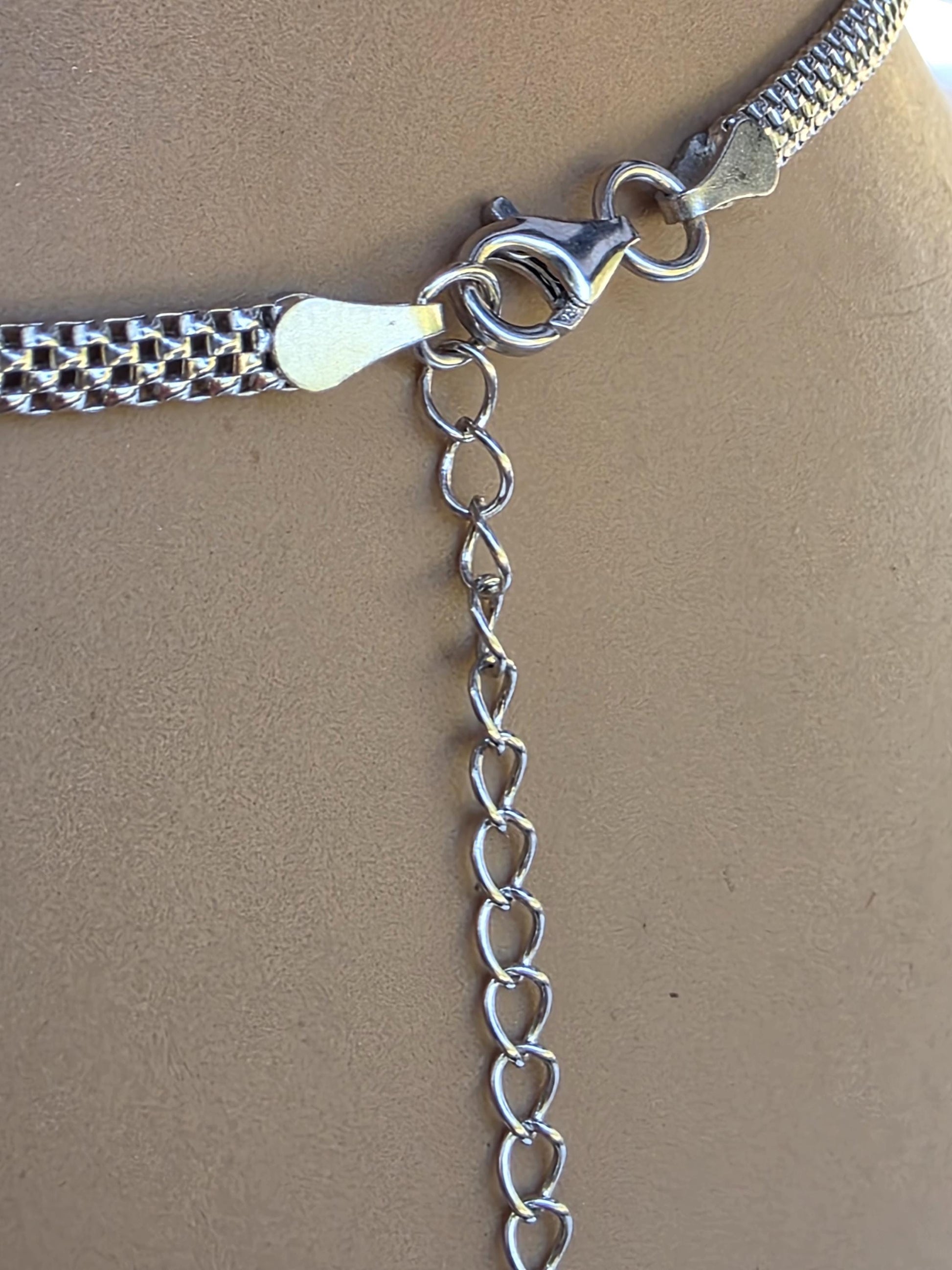 Sterling Silver Hemimorphite Caribbean Turquoise Pendant Necklace - Beautiful, Elegant Beach Jewelry