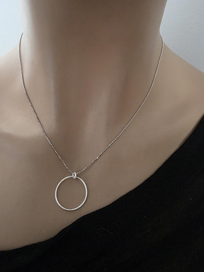 Sterling Silver Day Collar Choker Necklace on Minimalist Ball Chain - Commitment Jewelry