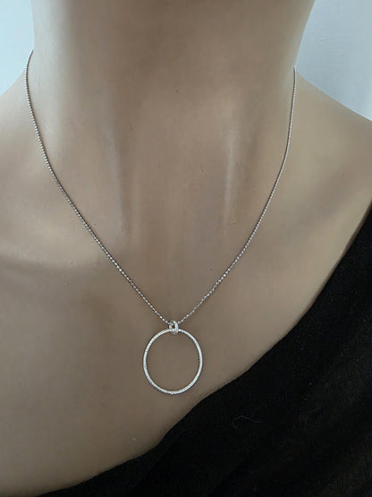 Sterling Silver Day Collar Choker Necklace on Minimalist Ball Chain - Commitment Jewelry