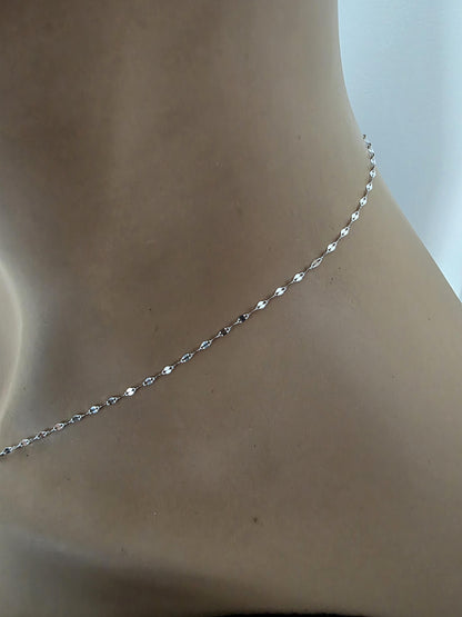 Sterling Silver Lotus Eternity O Ring Collar Choker Necklace - Partner Commitment Jewelry
