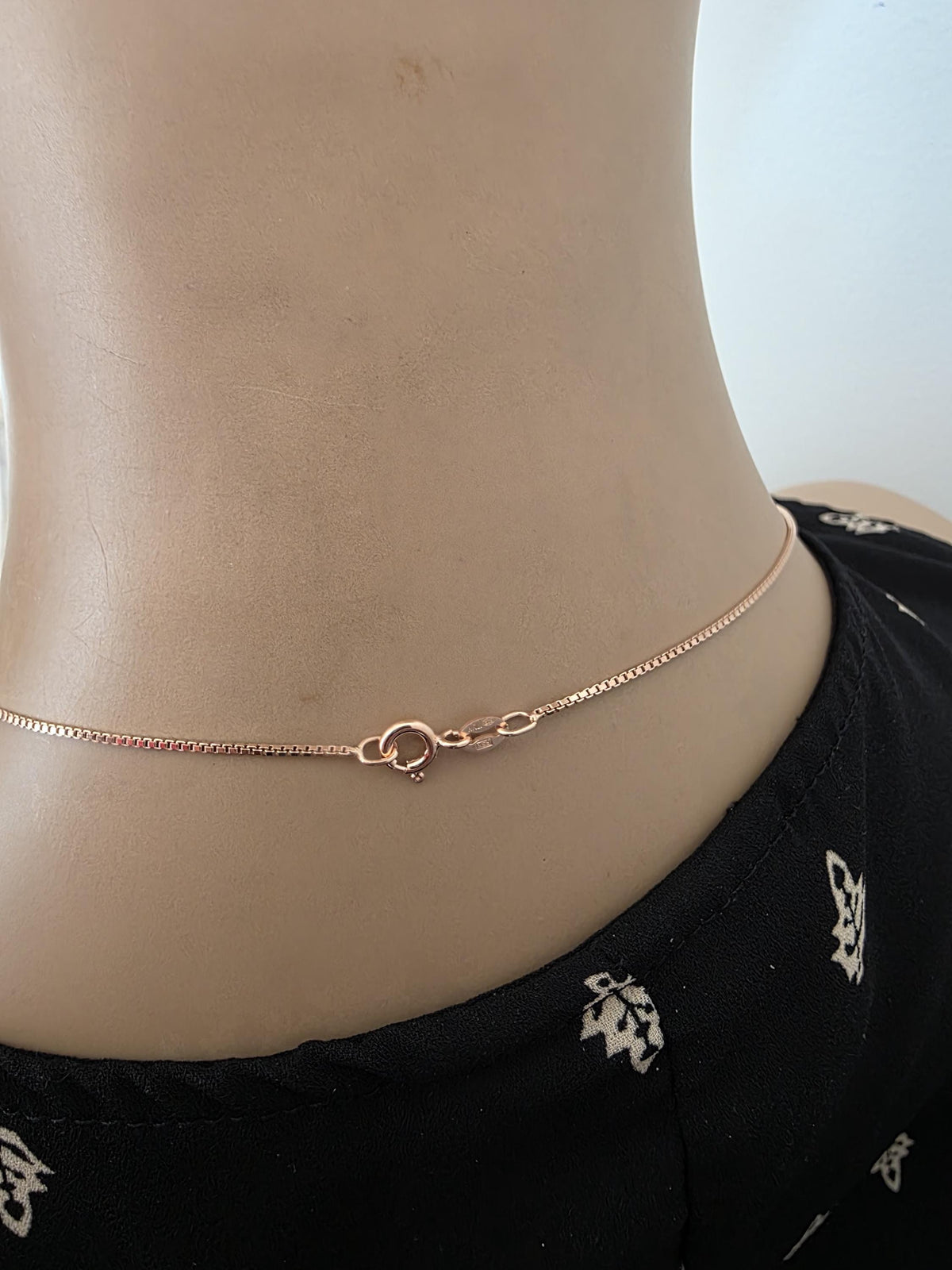 Rose Gold Vermeil On Sterling Silver Eternity Necklace O Ring - Luxury Partner Commitment Jewelry