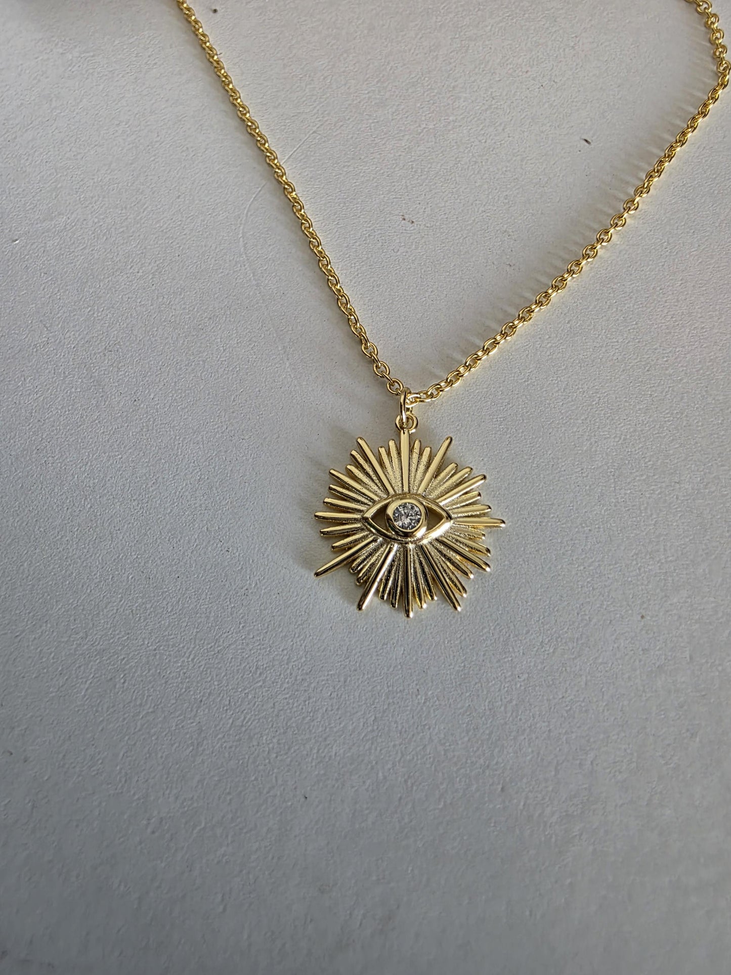 Gold Vermeil on Sterling Silver Evil Eye Layered Necklace Set | Serpentine Chain & Protective Talisman Pendant