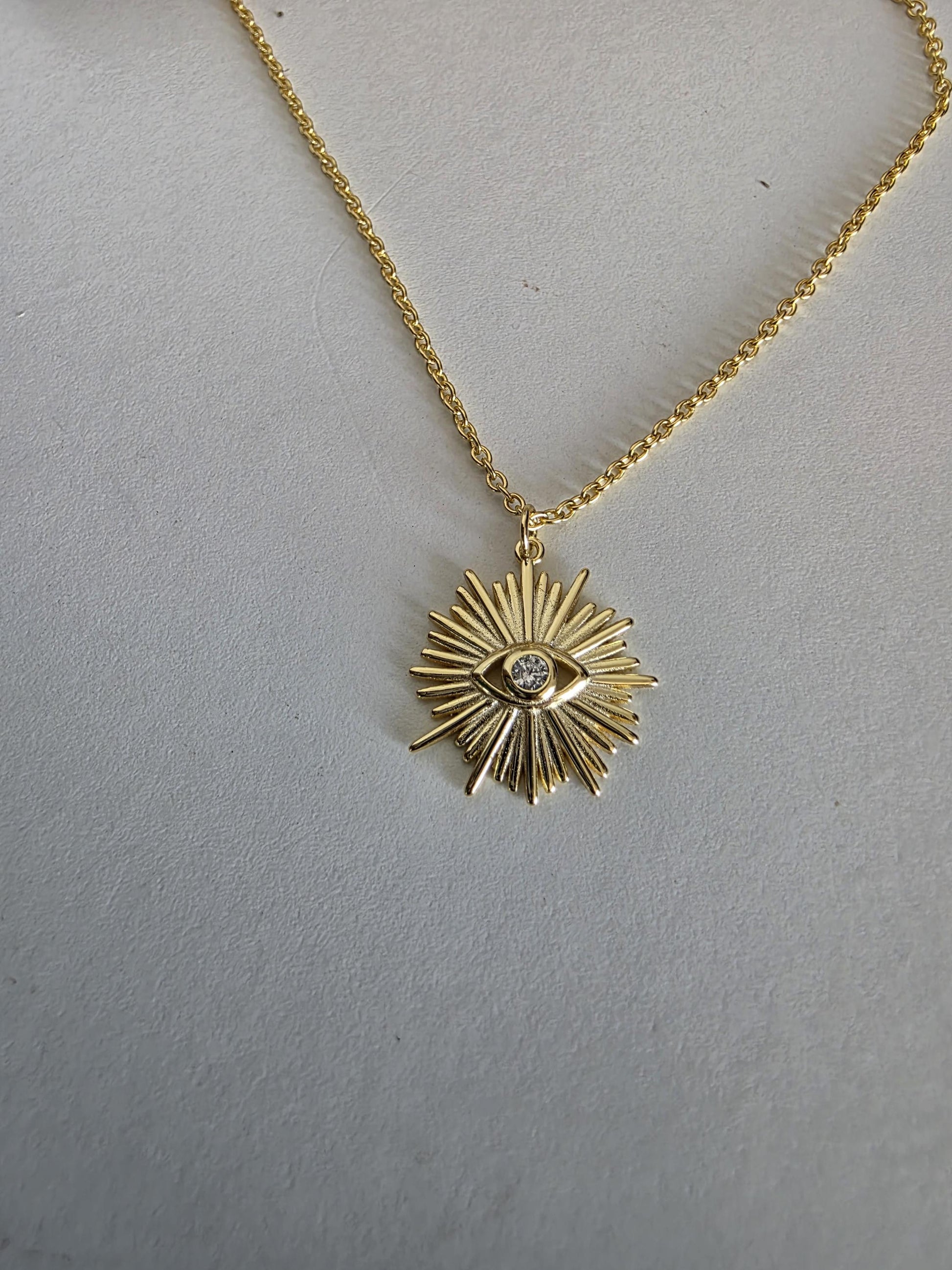 Gold Vermeil on Sterling Silver Evil Eye Layered Necklace Set | Serpentine Chain & Protective Talisman Pendant