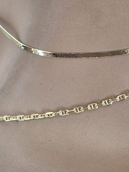Gold Vermeil over Sterling Silver Layered Necklace Set with Bumble Bee - Cute Summer Garden Jewelry