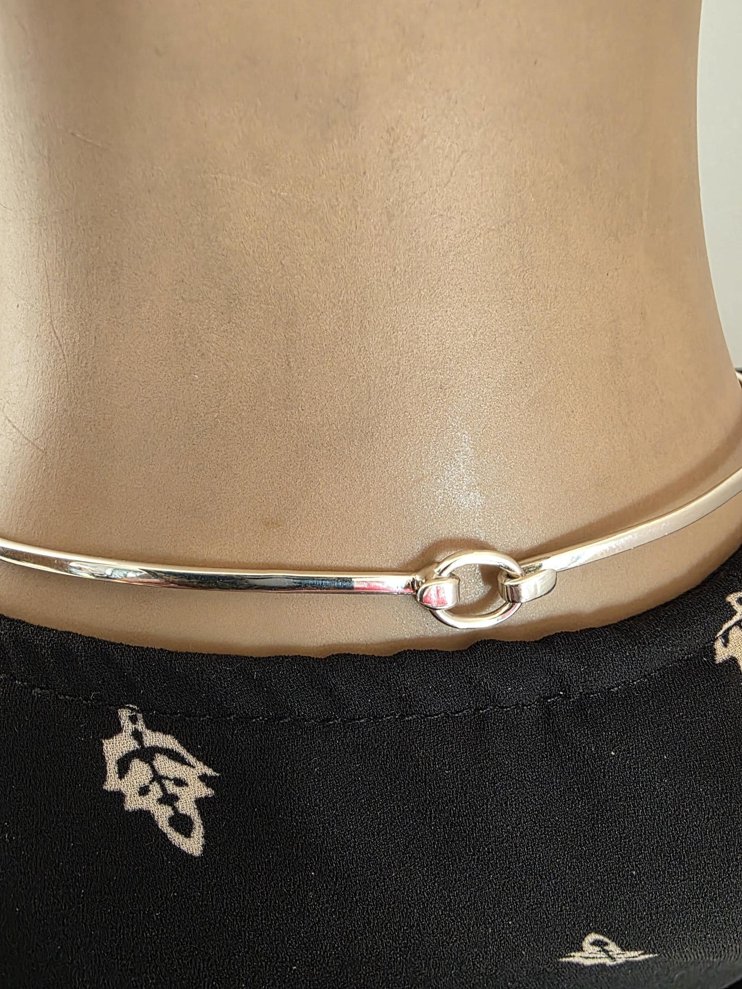Sterling Silver Eternity Ring Formed Solid Day Collar Necklace - Luxury Devotion Partner Jewelry