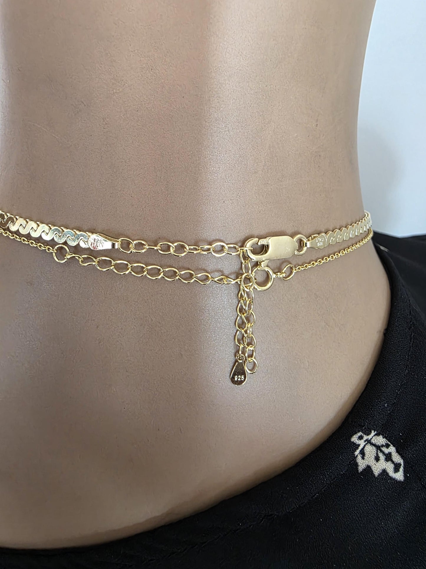 Gold Vermeil on Sterling Silver Evil Eye Layered Necklace Set | Serpentine Chain & Protective Talisman Pendant