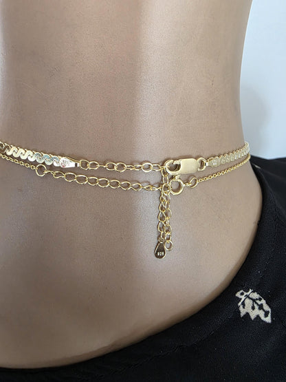 Gold Vermeil on Sterling Silver Evil Eye Layered Necklace Set | Serpentine Chain & Protective Talisman Pendant