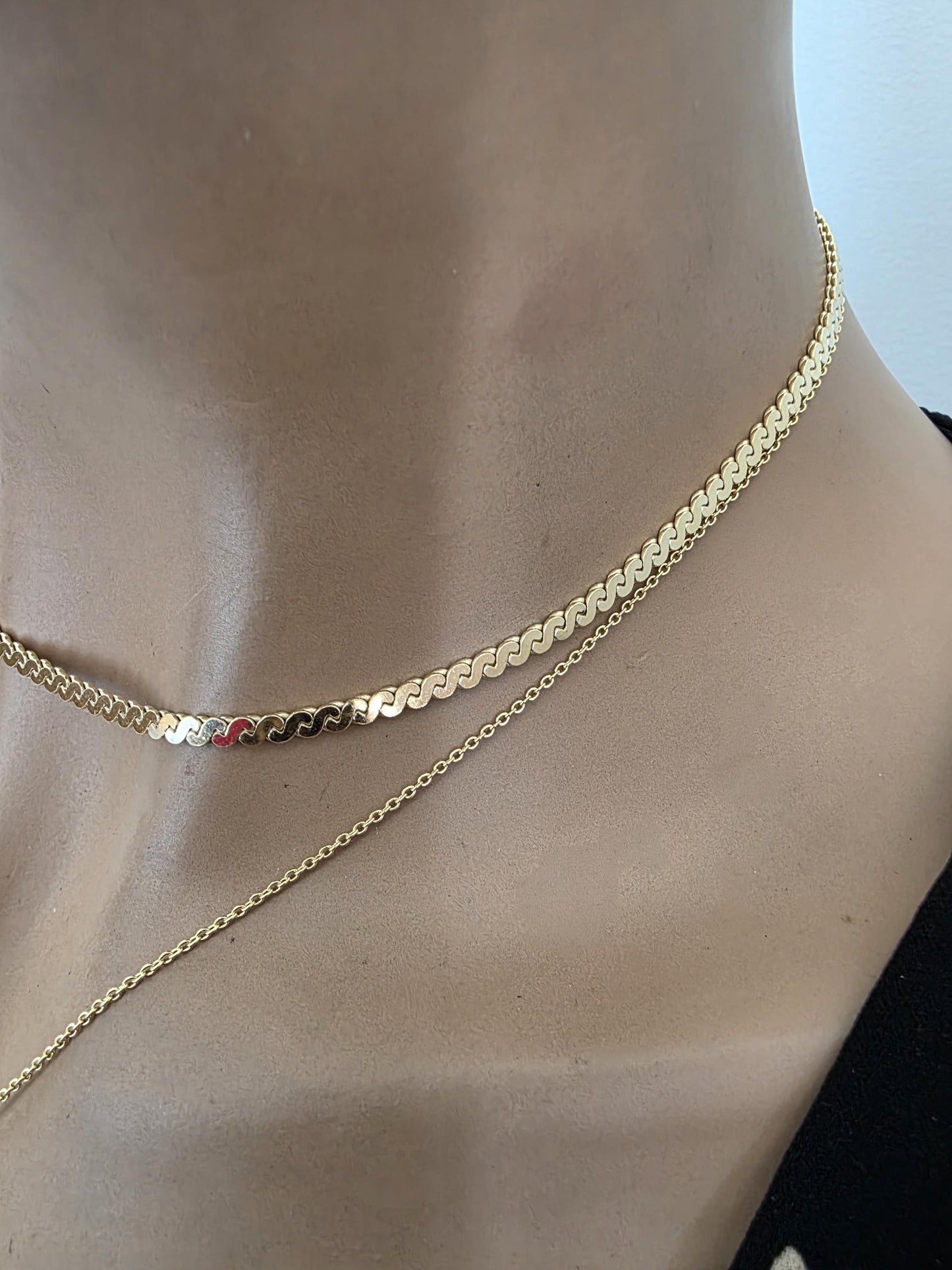 Gold Vermeil on Sterling Silver Evil Eye Layered Necklace Set | Serpentine Chain & Protective Talisman Pendant