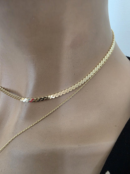 Gold Vermeil on Sterling Silver Evil Eye Layered Necklace Set | Serpentine Chain & Protective Talisman Pendant