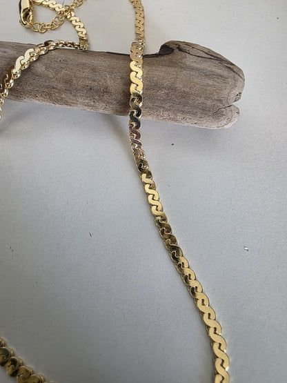 Gold Vermeil on Sterling Silver Evil Eye Layered Necklace Set | Serpentine Chain & Protective Talisman Pendant