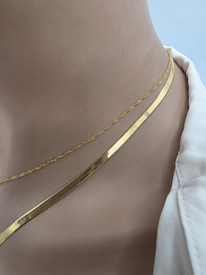 Leland Blue Celestial Starry Night Layered Necklace Set – 14K Gold Vermeil Crescent Moon & Great Lakes Glass