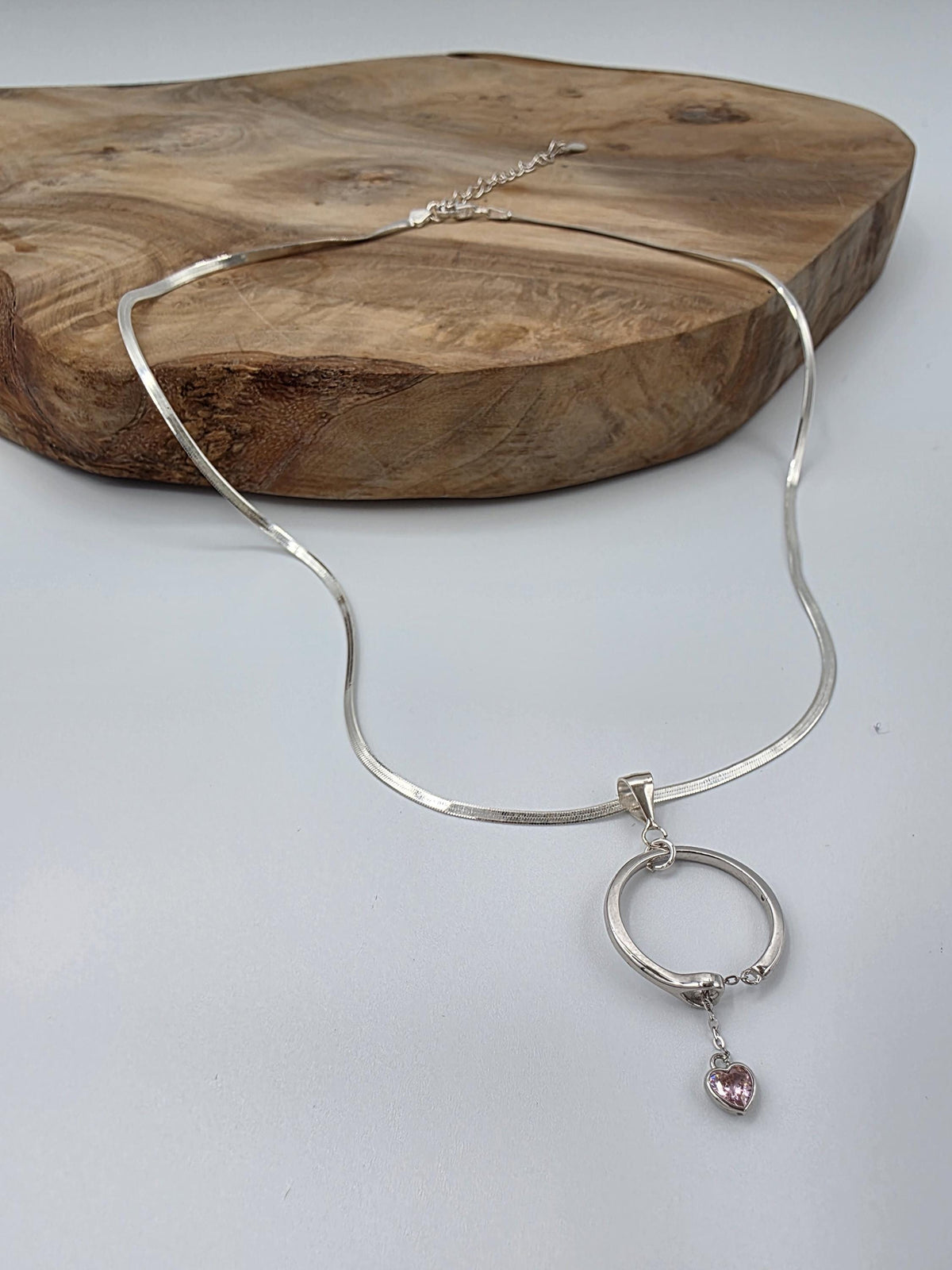 Sterling Silver Day Collar Choker Necklace Braided O Ring - Locking Option - Partner Jewelry