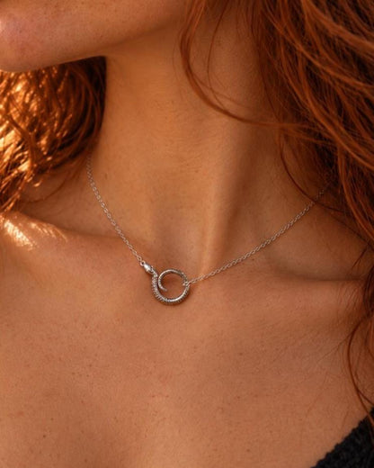 Sterling Silver Snake Necklace and Earrings Set, Serpent Jewelry Set, Adjustable Snake Necklace, Matching Sterling Silver Earrings