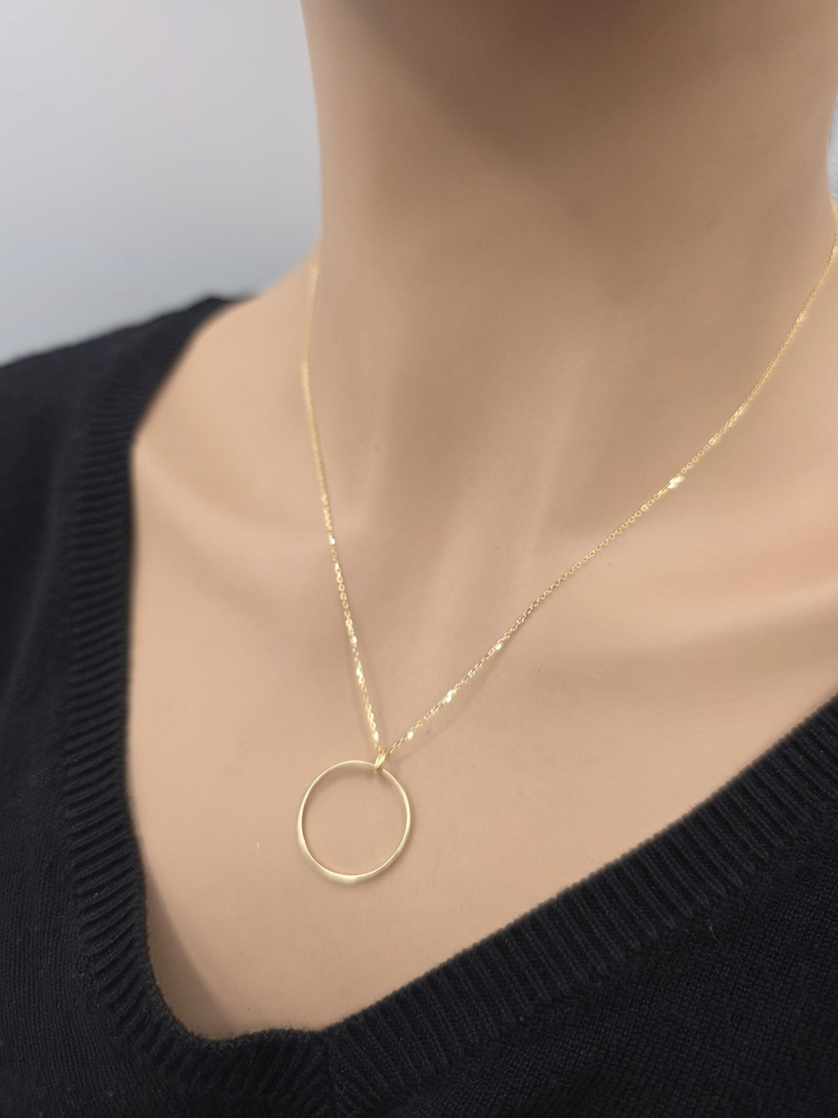 Solid 10K Gold Day Collar Necklace | Minimalist Luxury Collar | Fine Gold Jewelry