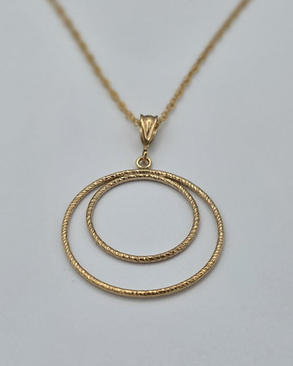 14k Gold Filled Eternity O Ring Collar Necklace, Minimalist Elegant Partner Fine Jewelry