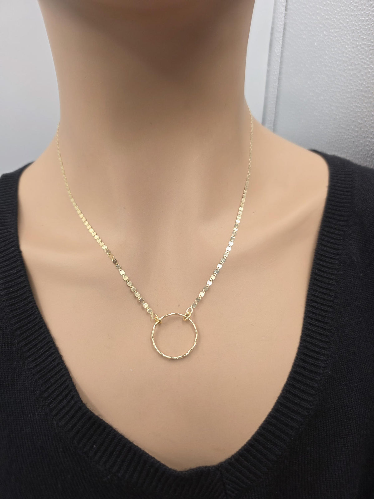 Solid 10K Gold Eternity Day Collar Necklace | Minimalist Luxury Collar | Fine Gold Jewelry