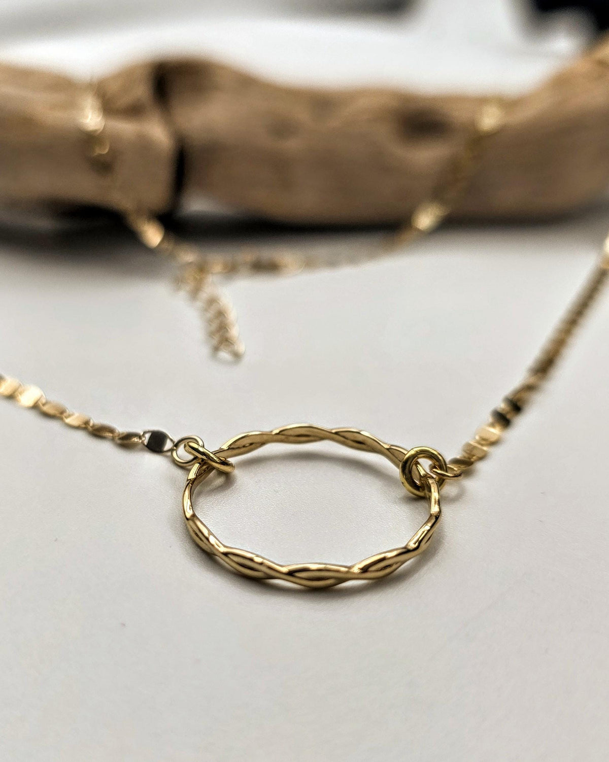Solid 10K Gold Eternity Day Collar Necklace | Minimalist Luxury Collar | Fine Gold Jewelry