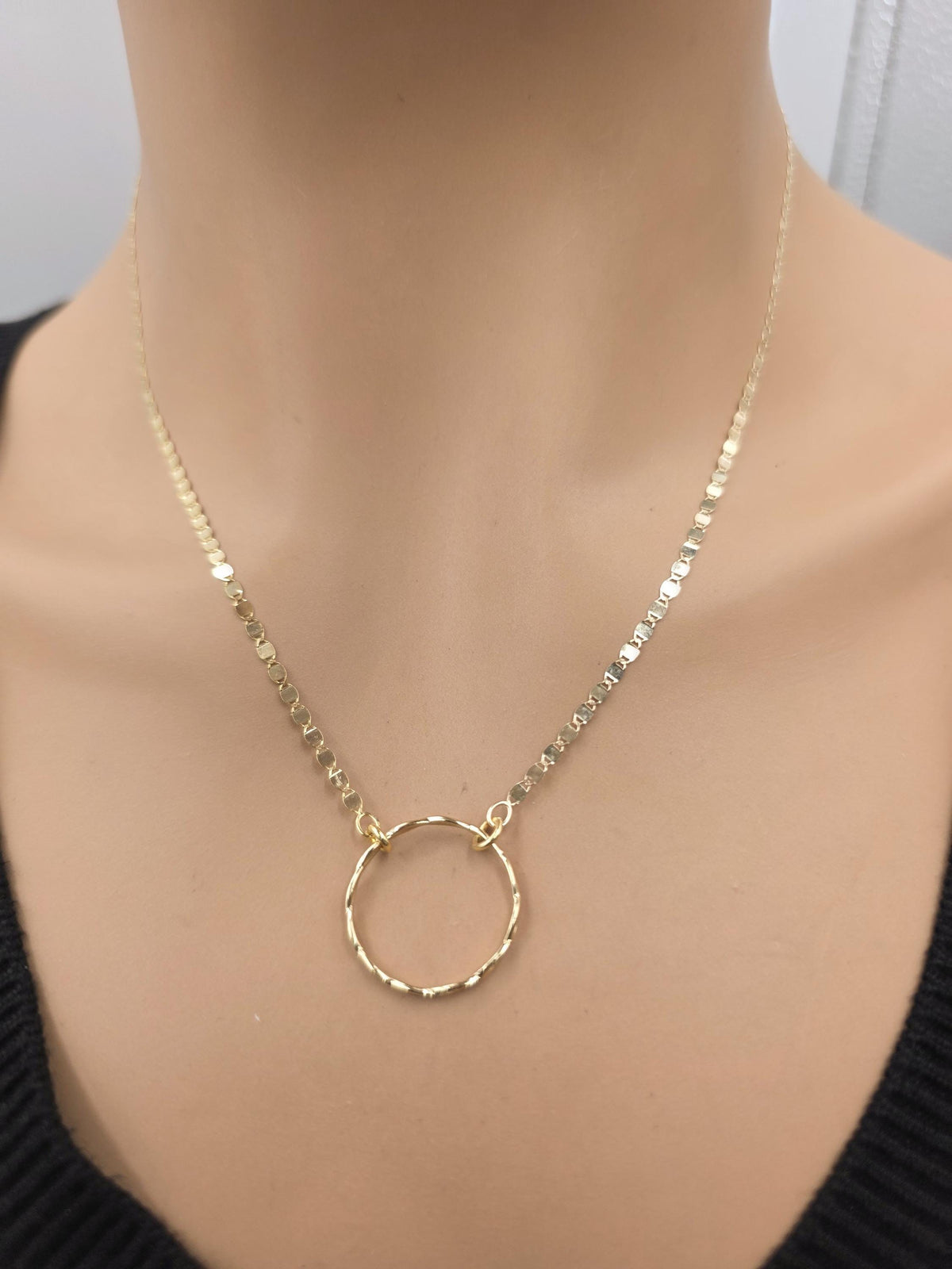 Solid 10K Gold Eternity Day Collar Necklace | Minimalist Luxury Collar | Fine Gold Jewelry
