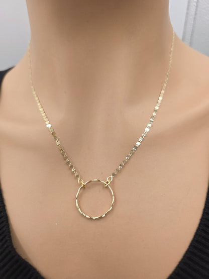 Solid 10K Gold Eternity Day Collar Necklace | Minimalist Luxury Collar | Fine Gold Jewelry