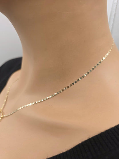 Solid 10K Gold Eternity Day Collar Necklace | Minimalist Luxury Collar | Fine Gold Jewelry