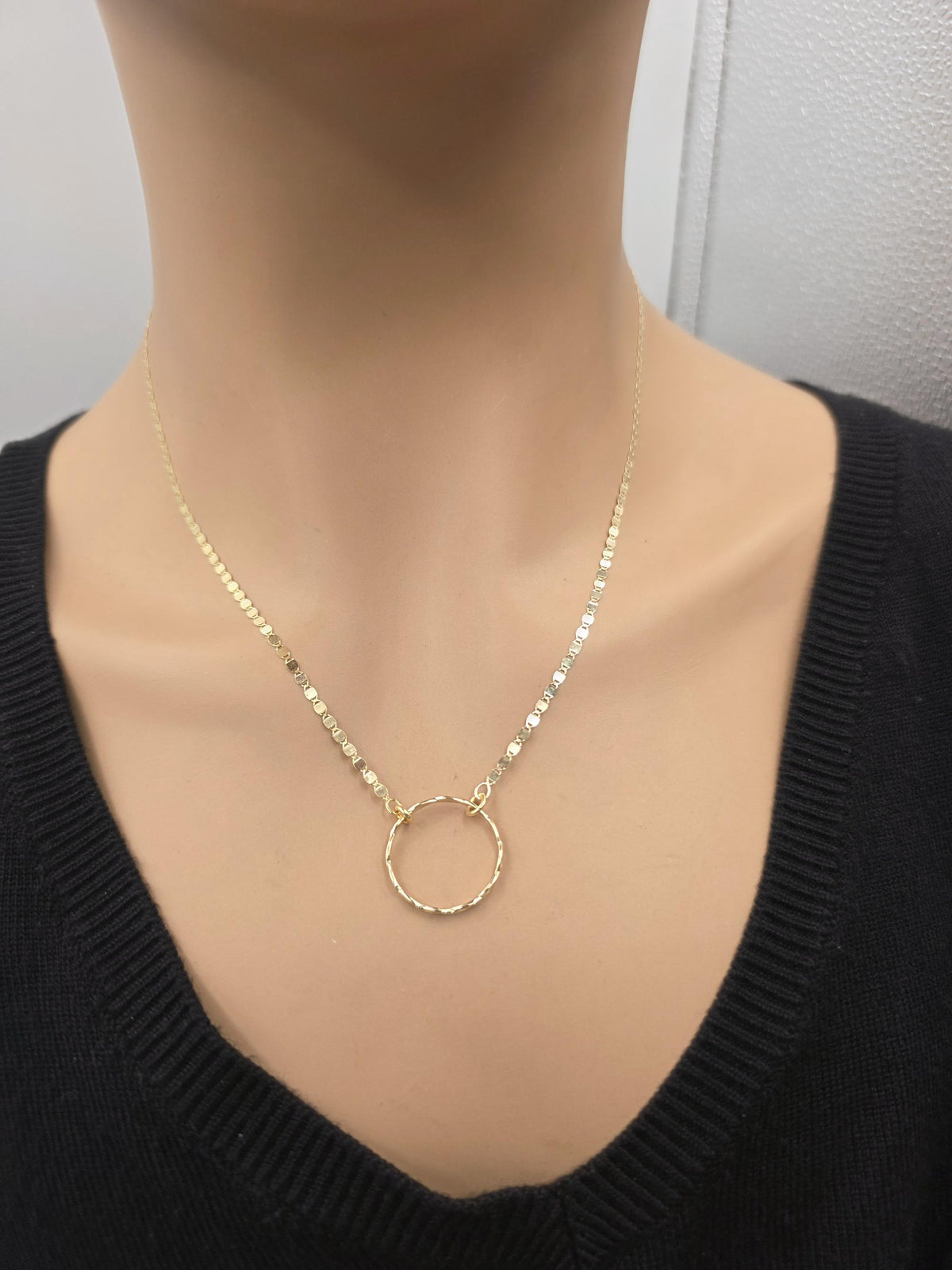 Solid 10K Gold Eternity Day Collar Necklace | Minimalist Luxury Collar | Fine Gold Jewelry