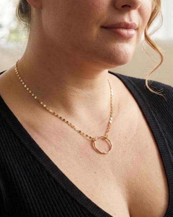 Solid 10K Gold Eternity Day Collar Necklace | Minimalist Luxury Collar | Fine Gold Jewelry