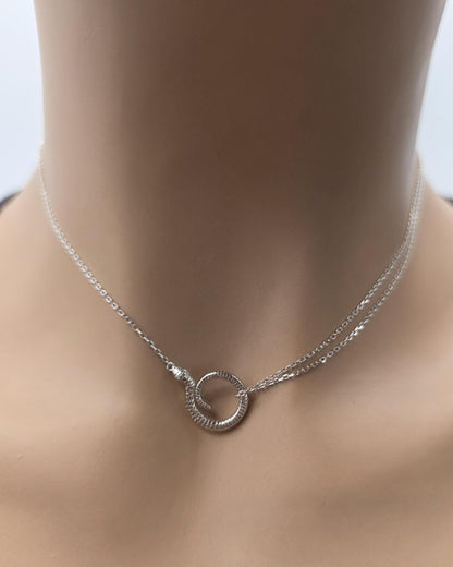 Sterling Silver Snake Necklace and Earrings Set, Serpent Jewelry Set, Adjustable Snake Necklace, Matching Sterling Silver Earrings