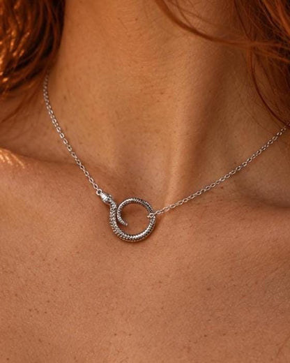 Sterling Silver Snake Necklace and Earrings Set, Serpent Jewelry Set, Adjustable Snake Necklace, Matching Sterling Silver Earrings