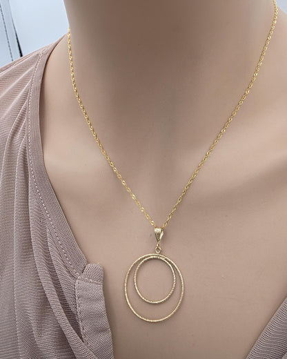 14k Gold Filled Eternity O Ring Collar Necklace, Minimalist Elegant Partner Fine Jewelry