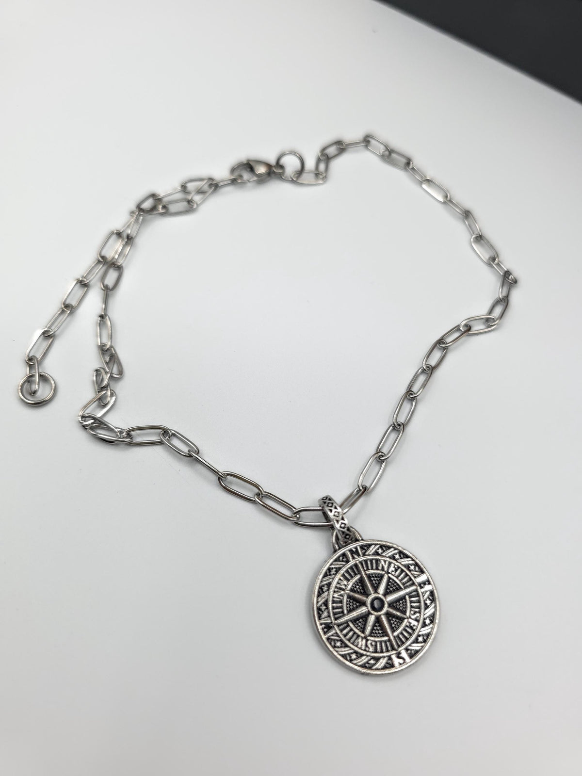 Steel Layered Trident Four-Piece Norse-Inspired Ocean Necklace Set | Stainless Steel & Aluminum