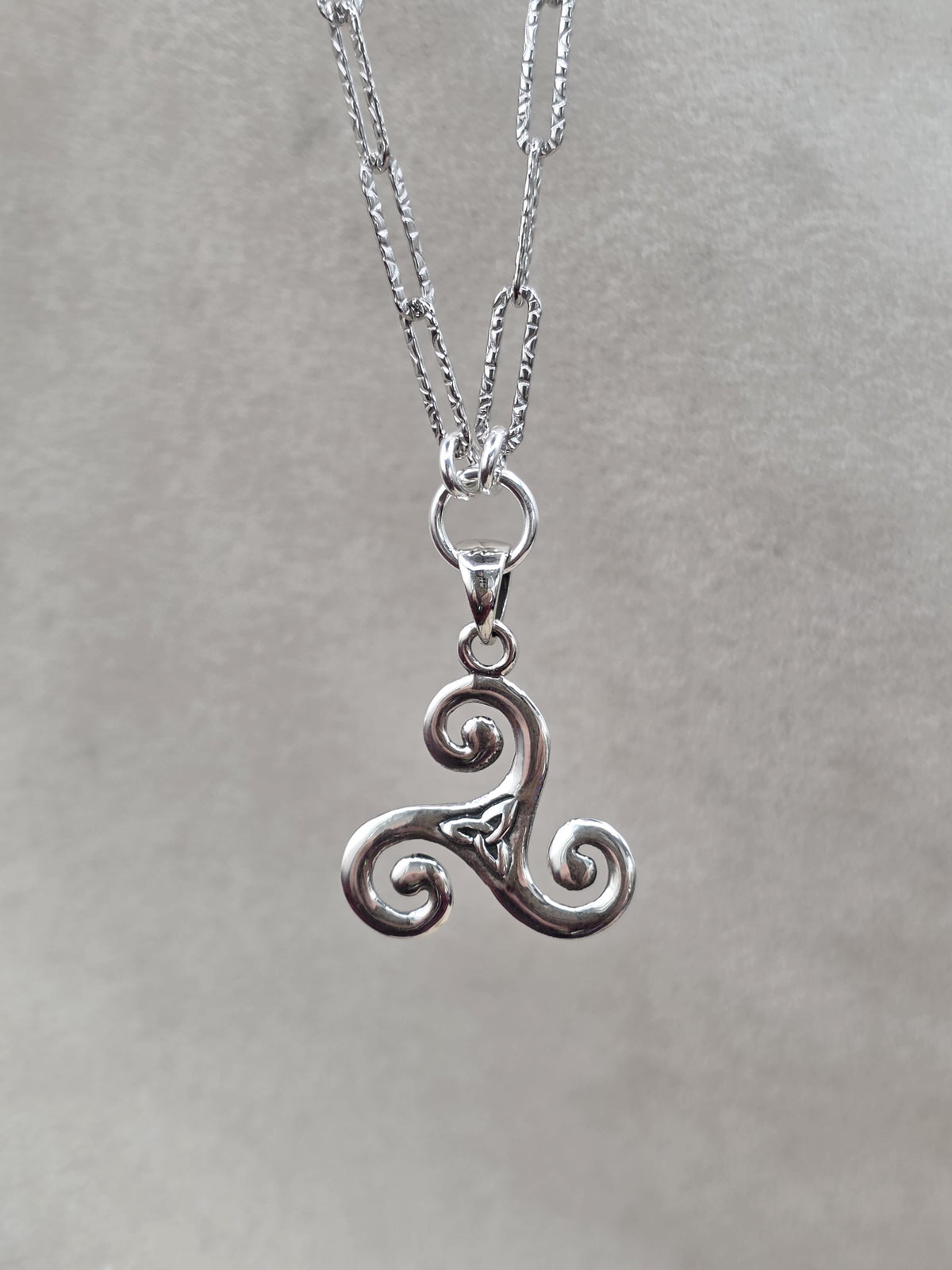 Norse Wolf & Celtic Triskelion Necklace Set | Sterling Silver Layered Necklaces | Leland Blue Glass Pendant | Viking Inspired Jewelry