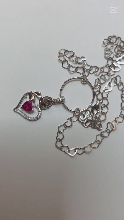 Sterling Silver Day Collar – Heart | Elegant | Optional Locking Clasp