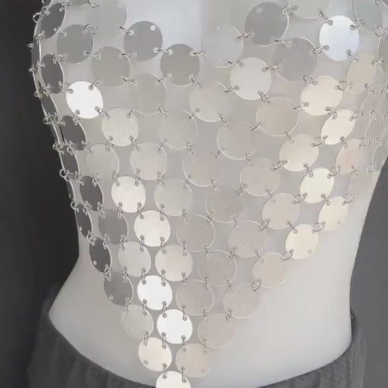 Festival Clothing Rave Chain Crystal Bra Bralette Outfit Sparkle Rhinestone Gem Lingerie - EDM Concert Outfit, Burlesque costume