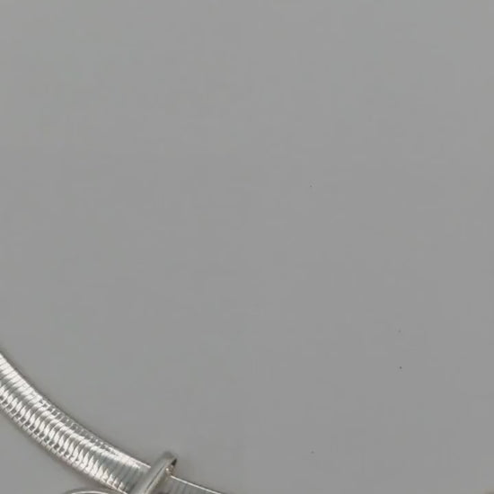 Reversible Sterling Silver & Gold Vermeil Omega Collar Necklace – 6mm Dual-Tone O-Ring Day Collar