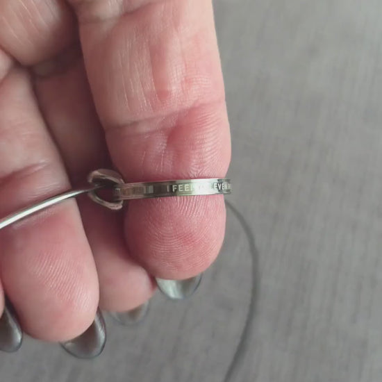 Steel Day Collar Rigid 1.5 mm Dainty Choker Necklace, Engraved Ring & Permanent Locking Option