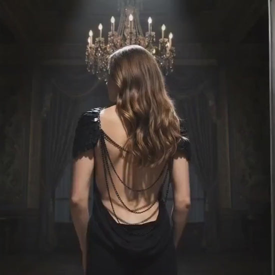 Black Scalemail Fae Fantasy Shoulder Armor: Dragon Scale Viking Gala Wedding Accessory