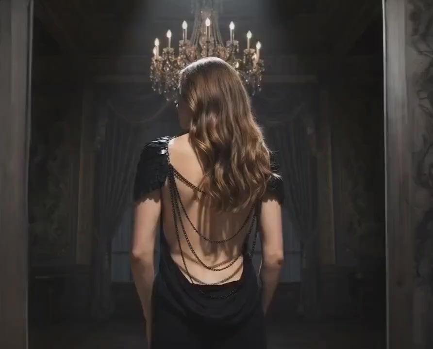 Black Scalemail Fae Fantasy Shoulder Armor: Dragon Scale Viking Gala Wedding Accessory