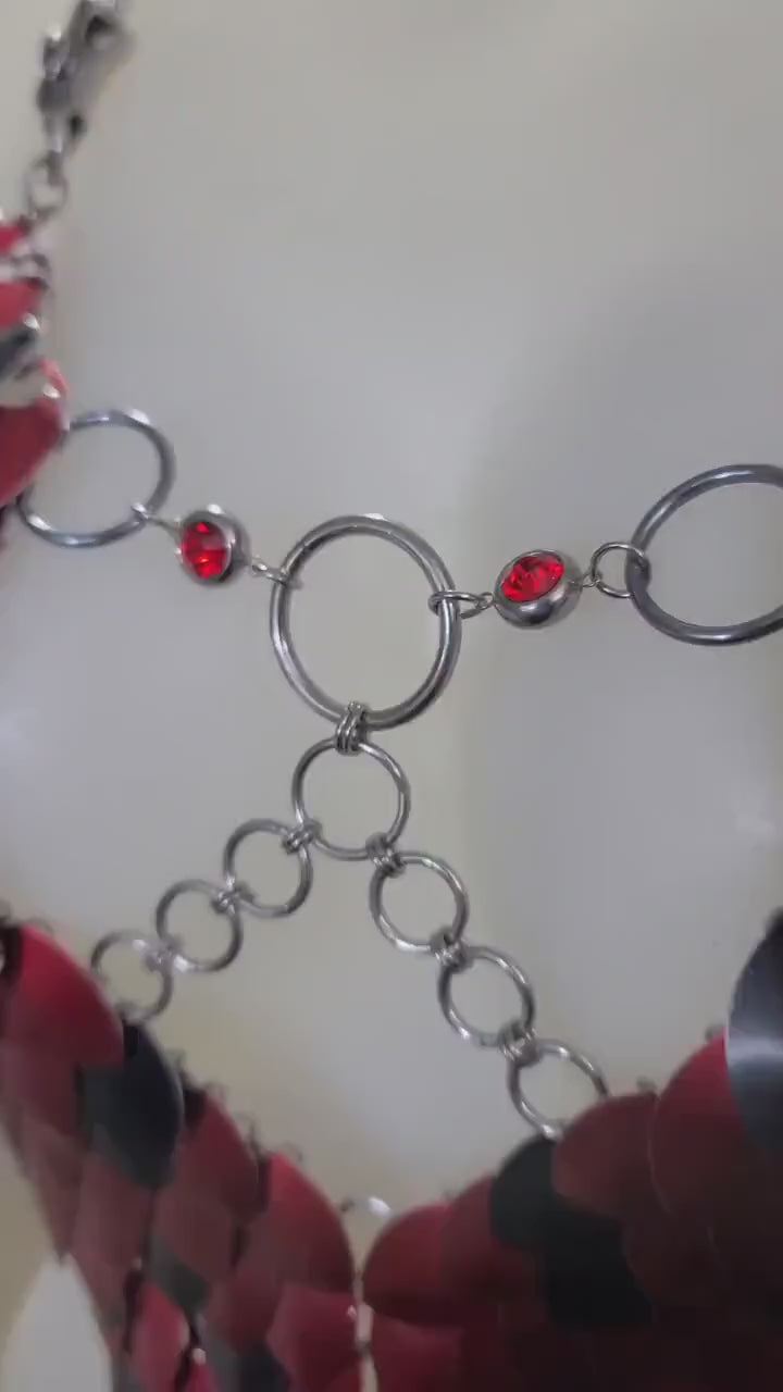 Scalemail Dragon Royal Fae Corset Armor: Fairy Fantasy Cosplay or Festival Rave Top