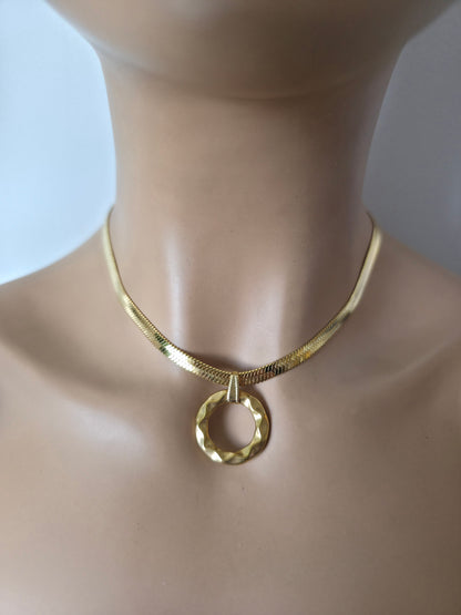 Day Collar – Herringbone Chain | Everyday | Optional Locking Clasp