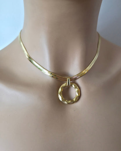 Day Collar – Herringbone Chain | Everyday | Optional Locking Clasp